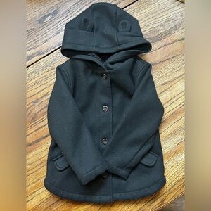 Old Navy Girls Button Down Hooded Pea Coat Jacket Size 4T